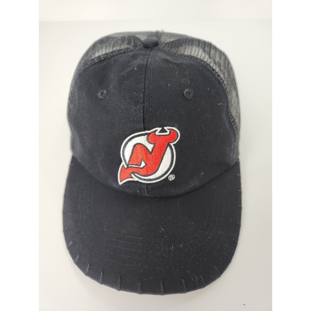 New Jersey Devils Hat Cap Snap Back Black NHL Mesh Back Molson Beer Promo Mens